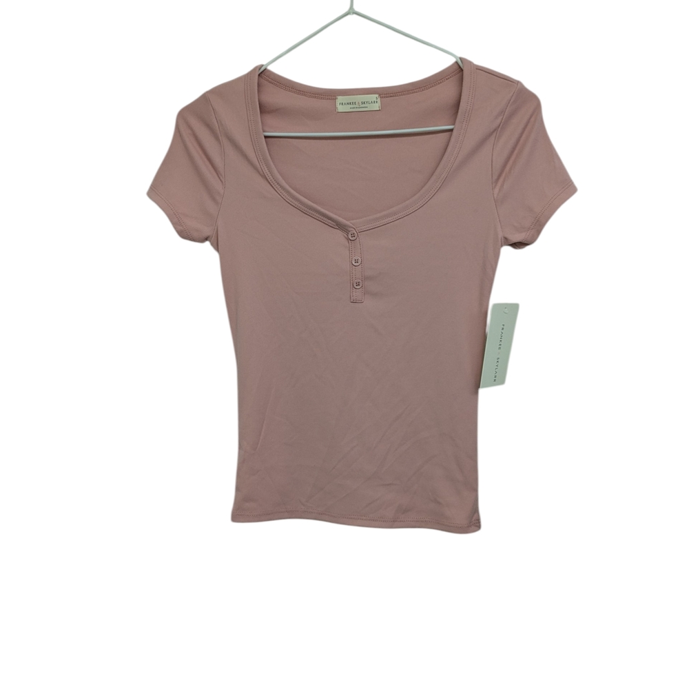 Women's Pink Short Sleeve Top